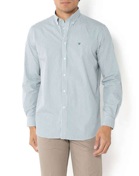 THE BOSTONIANS CAMASA ACORN POPLIN REGULAR FIT Stripe POPLIN Button-down Regular Fit