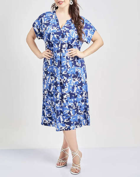 PARABITA Rochie midi jersey cu imprimeu floral