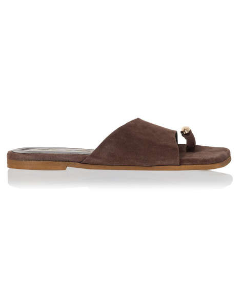 SANTE SH.25-417 SANTE FLAT SANDALE PIELE NABUC DECOR