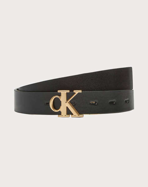 CALVIN KLEIN JEANS MONOGRAM PLACQUE BUCKLE 25MM REV
