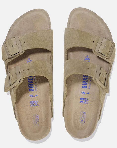 BIRKENSTOCK F25 LEATHER ARIZONA SFB LEVE FADED KHAKI 35 - 46 NARROW SEASONAL INCALTAMINTE UNISEX