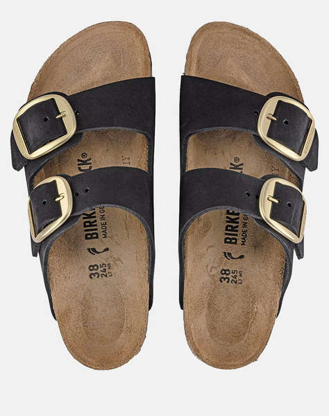 BIRKENSTOCK F25 LEATHER ARIZONA BIG BUCKLE LENB BLACK (GOLD) 35 - 43 NARROW SEASONAL INCALTAMINTE DAMA