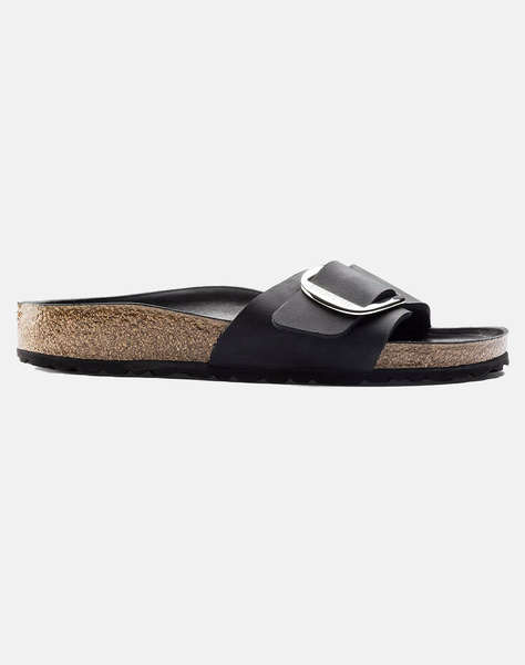 BIRKENSTOCK F25 LEATHER MADRID BIG BUCKLE LEOI BLACK HEX 35 - 43 NARROW CORE ESSENTIAL INCALTAMINTE DAMA