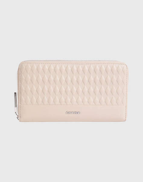 CALVIN KLEIN MINI QUILT LARGE ZIP AROUND (Dimensiuni:19 x 9 x 2cm.)