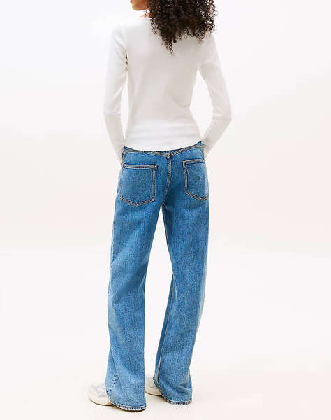 TOMMY JEANS TJW SLIM HENLEY WAFFLE LS