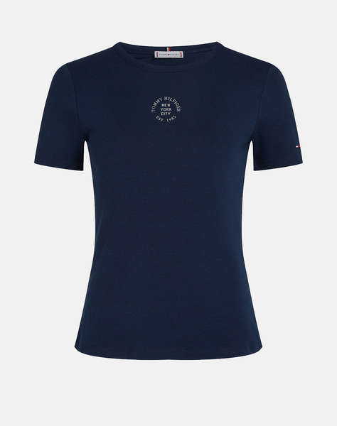 TOMMY HILFIGER STAMP LOGO SLIM C-NK SS TEE