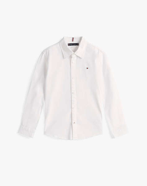 TOMMY HILFIGER SOLID STRETCH POPLIN SHIRT L/S