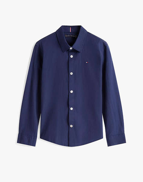 TOMMY HILFIGER SOLID STRETCH POPLIN SHIRT L/S