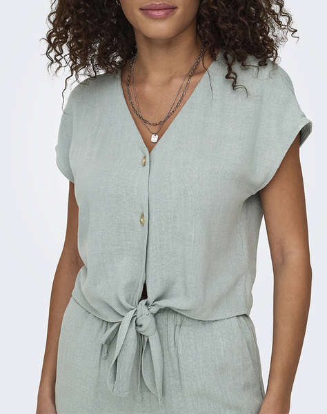 ONLY ONLSIESTA SS KNOT LIN BL SHIRT PNT NOOS