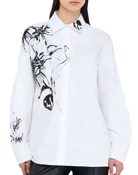 LIU JO BLACK_CF5C06_CAMICIA CON STAMPA PIAZZATA CAMASA DE DAMA