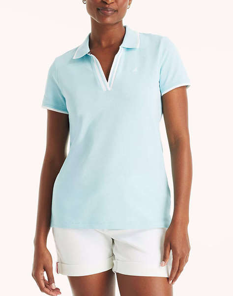 NAUTICA BLUZA POLO KM S/S TIPPED SPLIT NECK OCEAN POLO