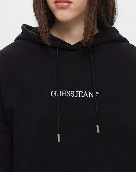 GUESS JEANS GJ OVER HOOD EMBRO SWEATSHIRT BLUZA DE DAMA