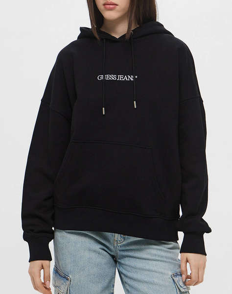 GUESS JEANS GJ OVER HOOD EMBRO SWEATSHIRT BLUZA DE DAMA