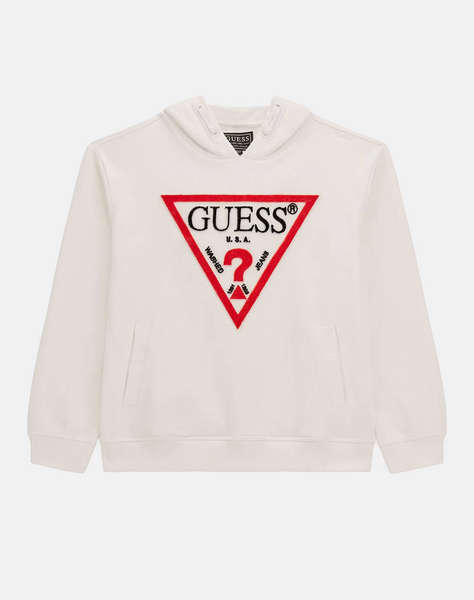 GUESS HOODED LS ACTIVE TOP - MID ORG. CO FRENCH TERRY 340 BLUZA DE COPII BOY