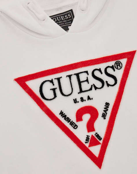 GUESS HOODED LS ACTIVE TOP - MID ORG. CO FRENCH TERRY 340 BLUZA DE COPII BOY