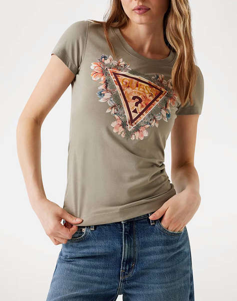 GUESS SS TRIANGLE FLOWERS TEE BLUZA DE DAMA