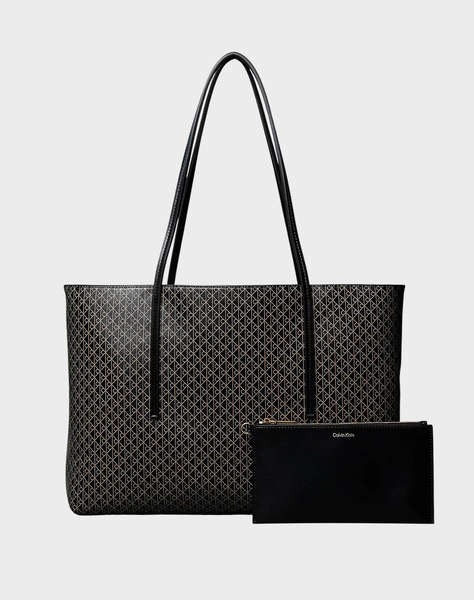 CALVIN KLEIN JEANS AOP TOTE W/ POUCH ON STRAP (Dimensiuni: 39 x 28 x 13cm.)