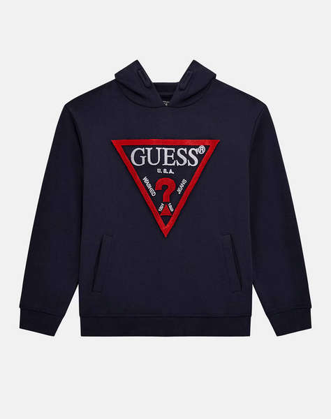 GUESS HOODED LS ACTIVE TOP - MID ORG. CO FRENCH TERRY 340 BLUZA DE COPII BOY