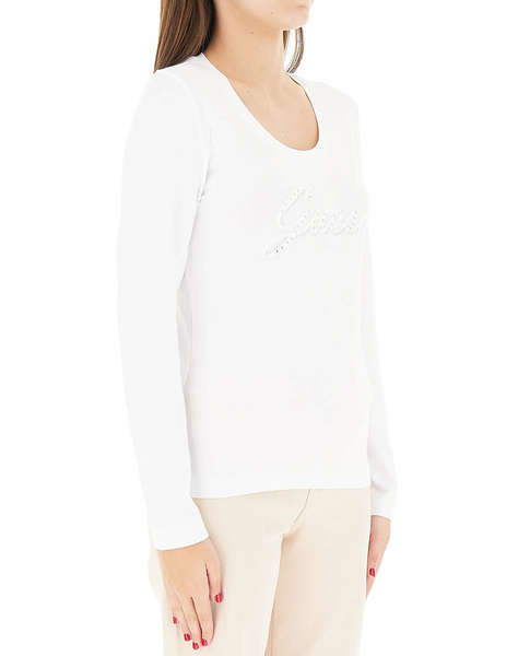 GUESS CN LS EMBRO SCRIPT LOGO TEE BLUZA DE DAMA