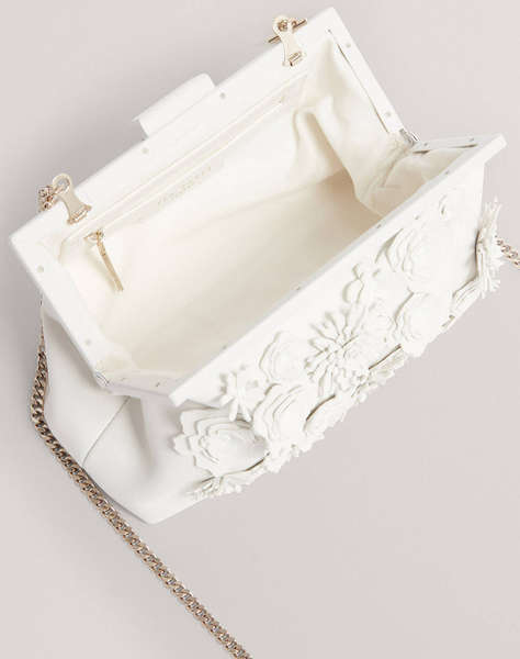 TED BAKER FIORELL Flower 3D Applique Clutch Bag (Dimensiuni: 21 x 11.5 x 7.5cm.)