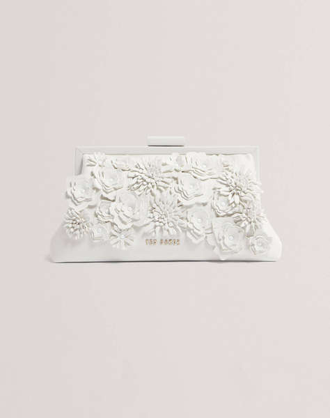 TED BAKER FIORELL Flower 3D Applique Clutch Bag (Dimensiuni: 21 x 11.5 x 7.5cm.)
