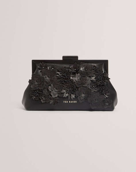 TED BAKER FIORELL Flower 3D Applique Clutch Bag (Dimensiuni: 21 x 11.5 x 7.5cm.)