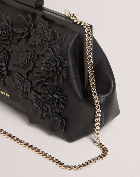 TED BAKER FIORELL Flower 3D Applique Clutch Bag (Dimensiuni: 21 x 11.5 x 7.5cm.)