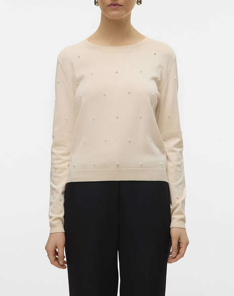 VERO MODA VMGLORY PEARL LS O-NECK PULLOVER BOO
