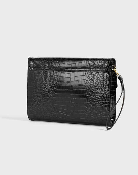 TED BAKER CROCEY Croc Effect Envelope Pouch (Dimensiuni: 25.5 x 19 x 3.5cm.)