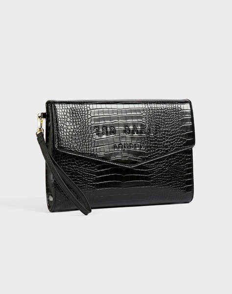 TED BAKER CROCEY Croc Effect Envelope Pouch (Dimensiuni: 25.5 x 19 x 3.5cm.)