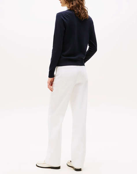 TOMMY HILFIGER CO JERSEY STITCH V-NK SWEATER