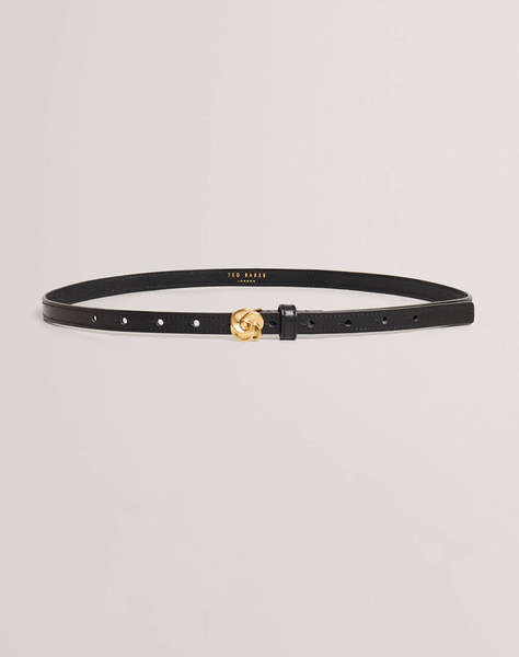 TED BAKER ROOSSI Leather Belt with Rose Hardware