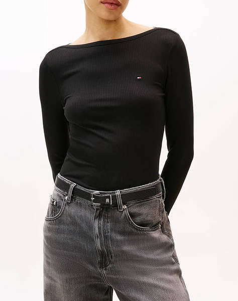 TOMMY HILFIGER SLIM 5X2 RIB BOAT-NK LS