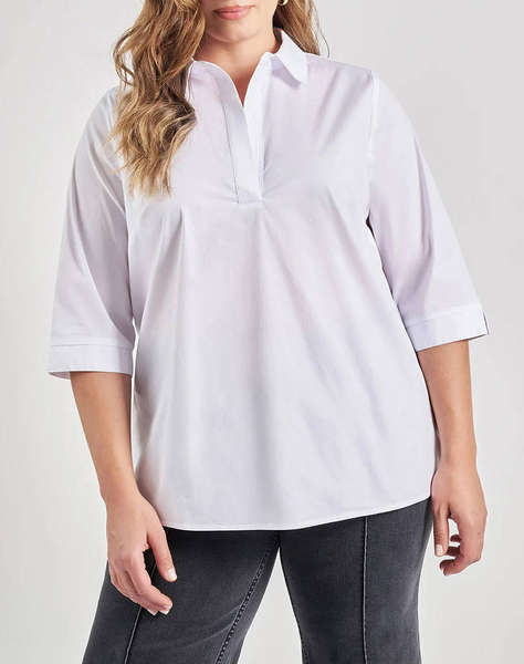 PARABITA Bluza din poplin, cu guler tip camasa