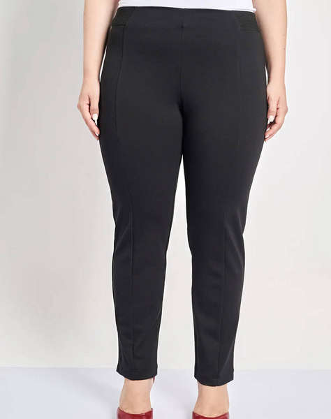 PARABITA Pantaloni elastici tip cigarette, cu cusatura