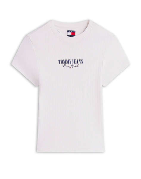 TOMMY JEANS TJW SLIM LOGO 2 POINTELLE TEE