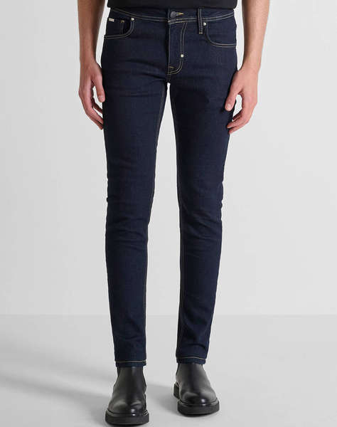 ANTONY MORATO MMDT00241FA7505111W01907 MIN OF 12 JEANS OZZY TAPERED FIT IN ICONIC BASIC BLUE DENIM PANTALONI DE BARBATI