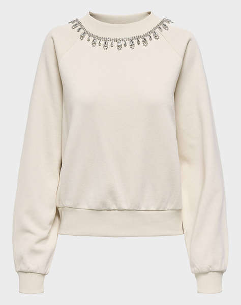 ONLY ONLJETT L/S O-NECK EMB. BOX SWT