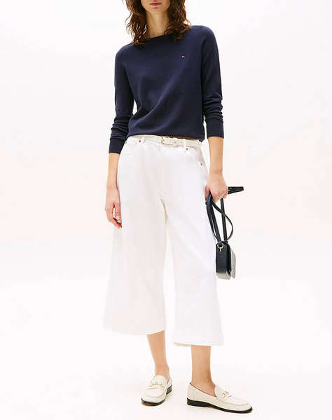 TOMMY HILFIGER CO JERSEY STITCH BOAT-NK SWEATER