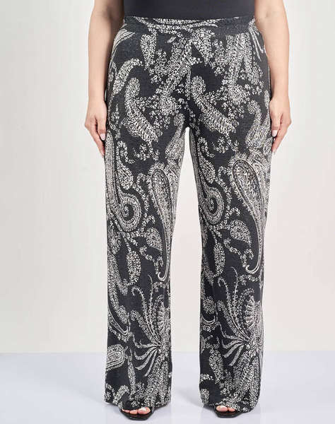 PARABITA Pantalon elastic, imprimat, cu model paisley