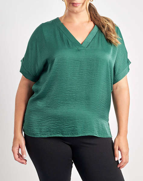 PARABITA Bluza satinatã cu decolteu in V