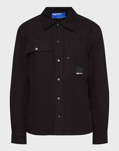 KARL LAGERFELD JEANS KLJ CANVAS OVERSHIRT JACKET