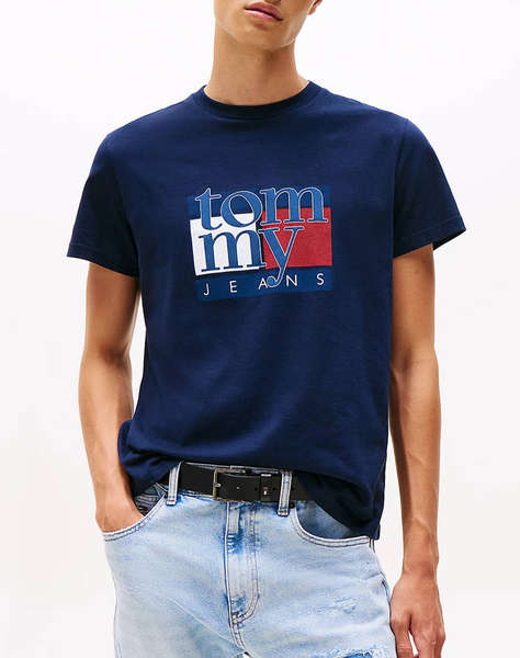 TOMMY JEANS TJM SLIM RWB FLAG TEE EXT