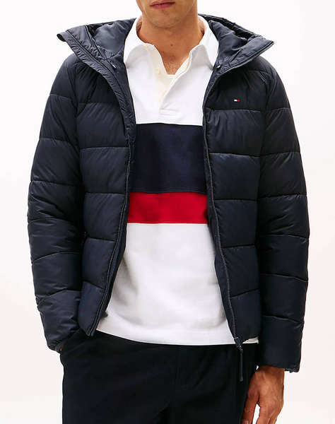 TOMMY HILFIGER MID WEIGHT HOODED JACKET
