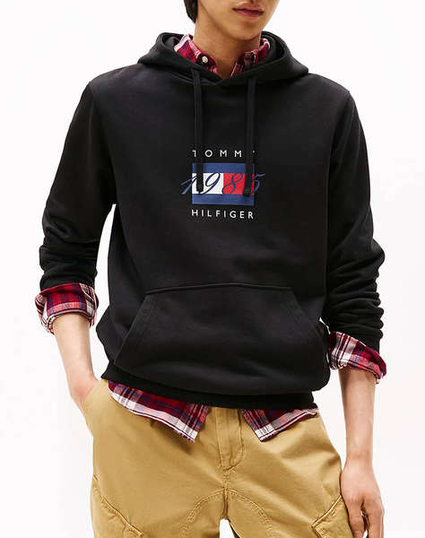 TOMMY HILFIGER LINEAR FLAG GRAPHIC HOODIE
