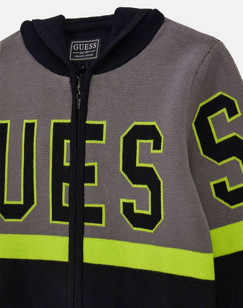 GUESS HOODED LS SWEATER W/ZIP PULOVER DE COPII BOY
