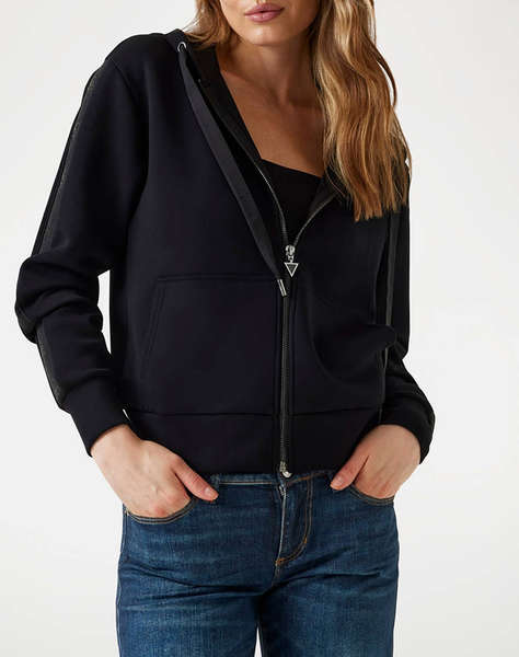 GUESS NEW HOODED SCUBA SWEATSHIRT JACKET DE DAMA