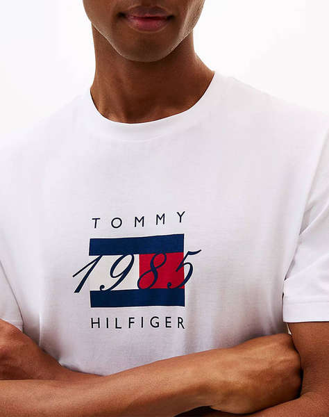 TOMMY HILFIGER LINEAR FLAG GRAPHIC TEE