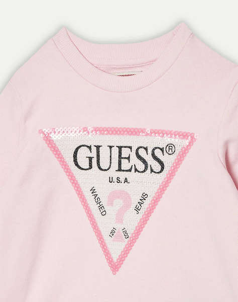 GUESS LS ACTIVE TOP - MID ORG CO UNBRUSH FLEECE 290 BLUZA DE COPII GIRL