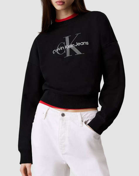 CALVIN KLEIN JEANS LS MONOLOGO FRENCH TERRY RLXD CN